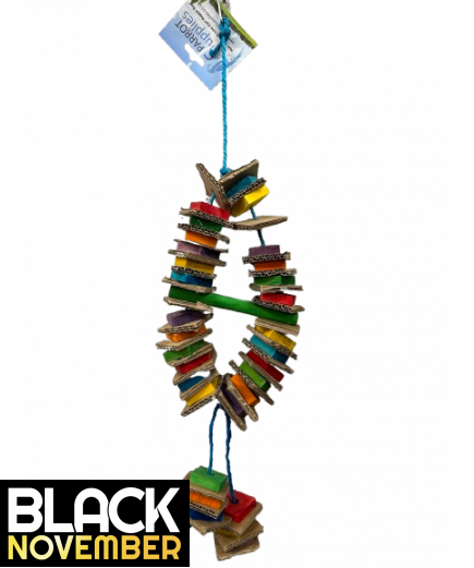 Parrot-Supplies Stacks Of Shredding Card Oval Parrot Toy Parrot-Supplies Stacks Of Shredding Card Oval Parrot Toy